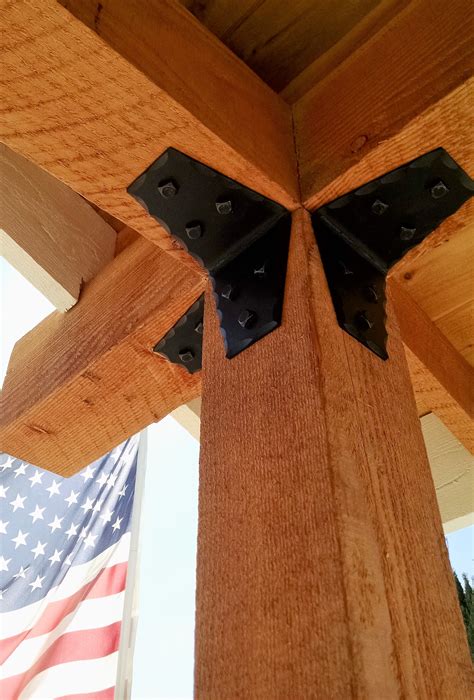 metal brackets post and beam|decorative brackets for wood beams.